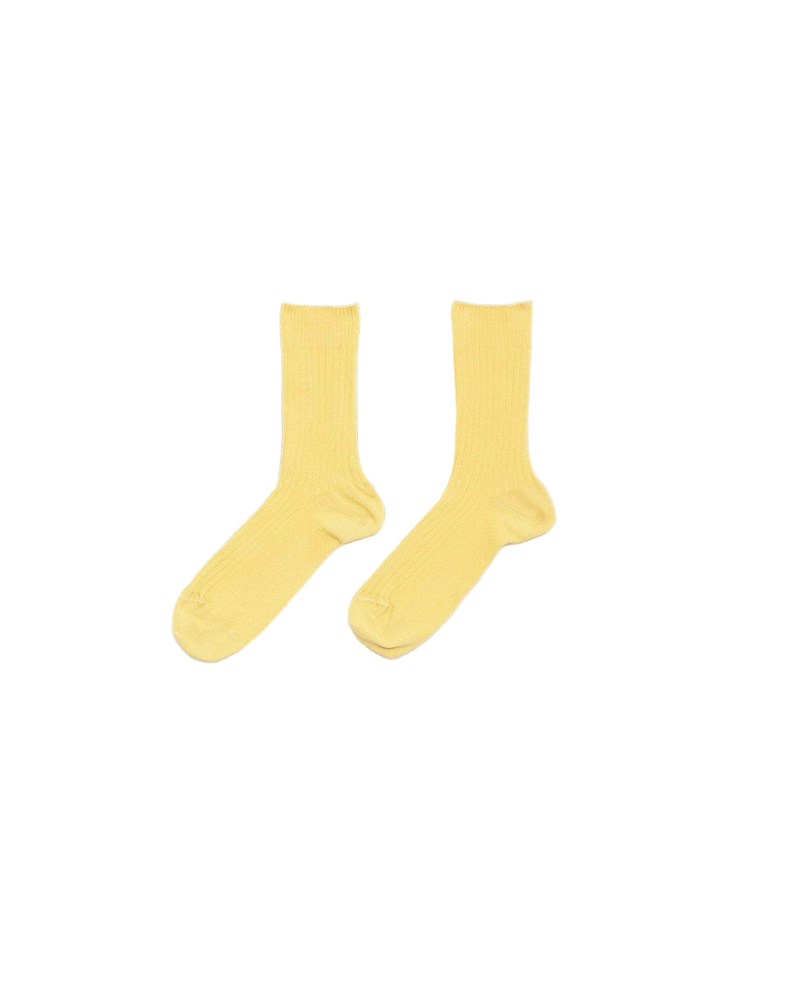 Baserange Rib Overankle Socks in Eri Yellow