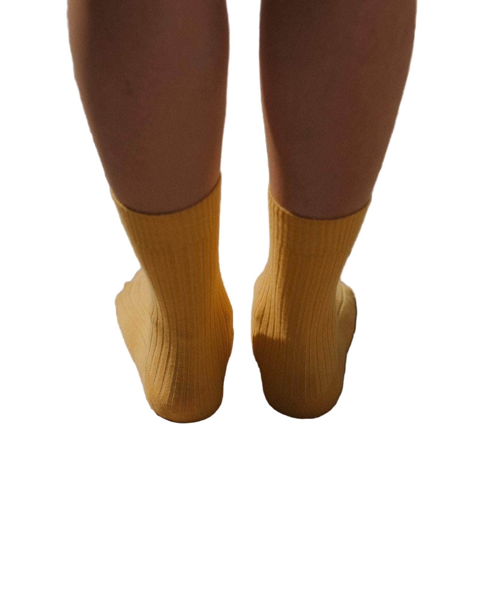 Baserange Rib Overankle Socks in Eri Yellow