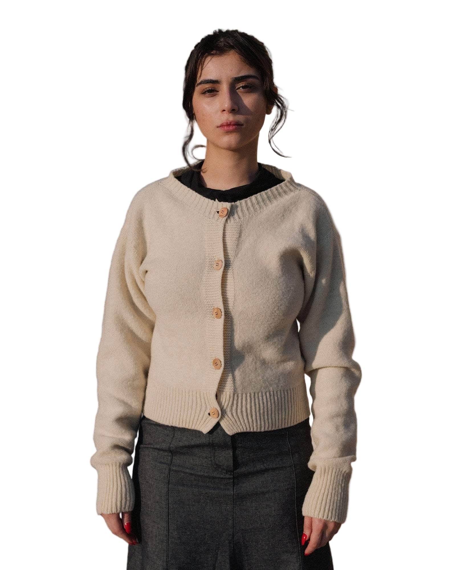Baserange Tier Cardigan in Chaume Sand