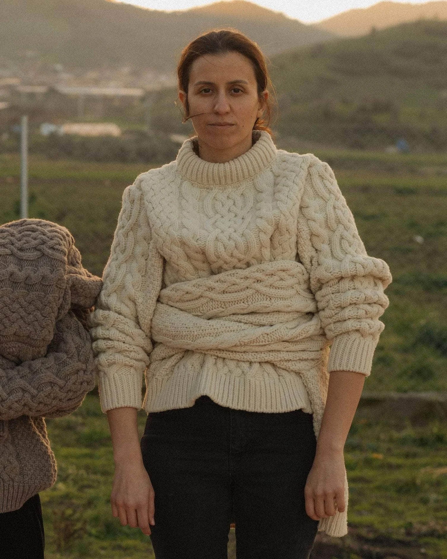 Baserange Lens Sweater in Chaume Sand