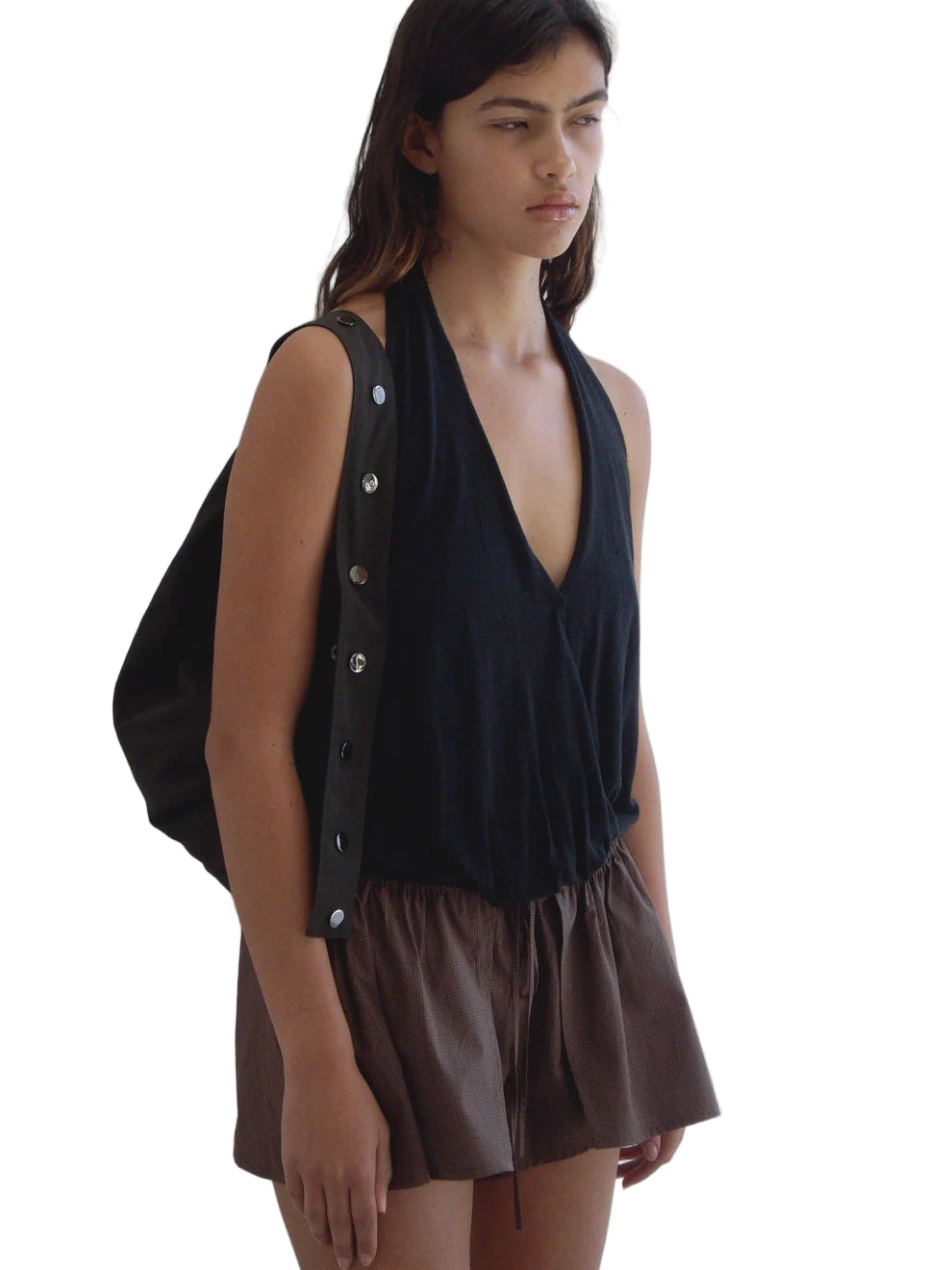 Deiji Studios Skort in Carob Check