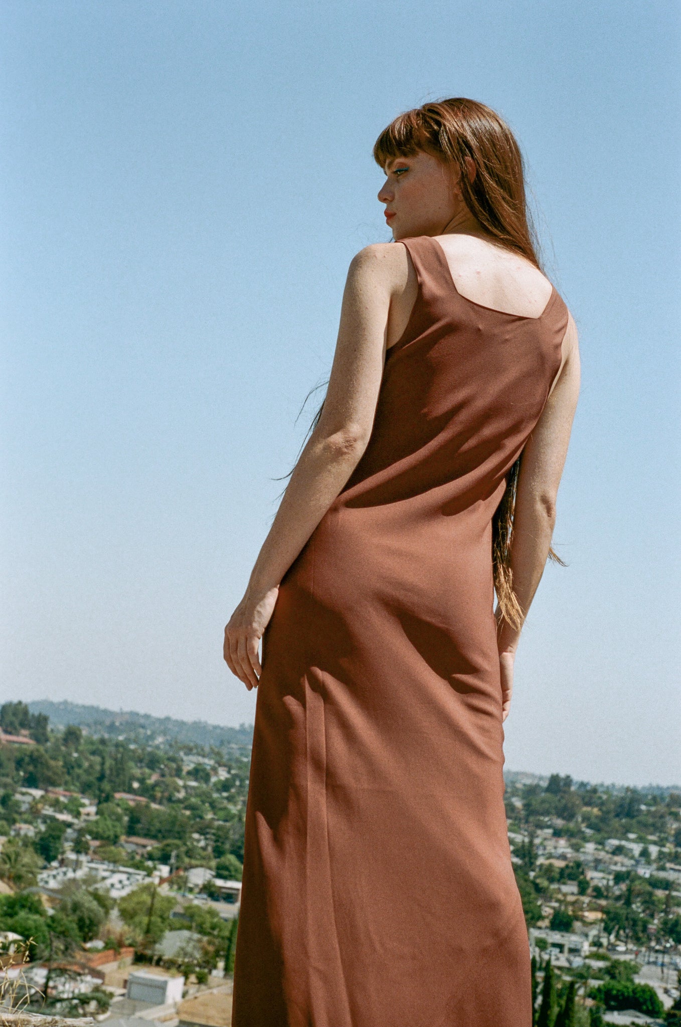 NOMIA Bias Tank Gown in Clay
